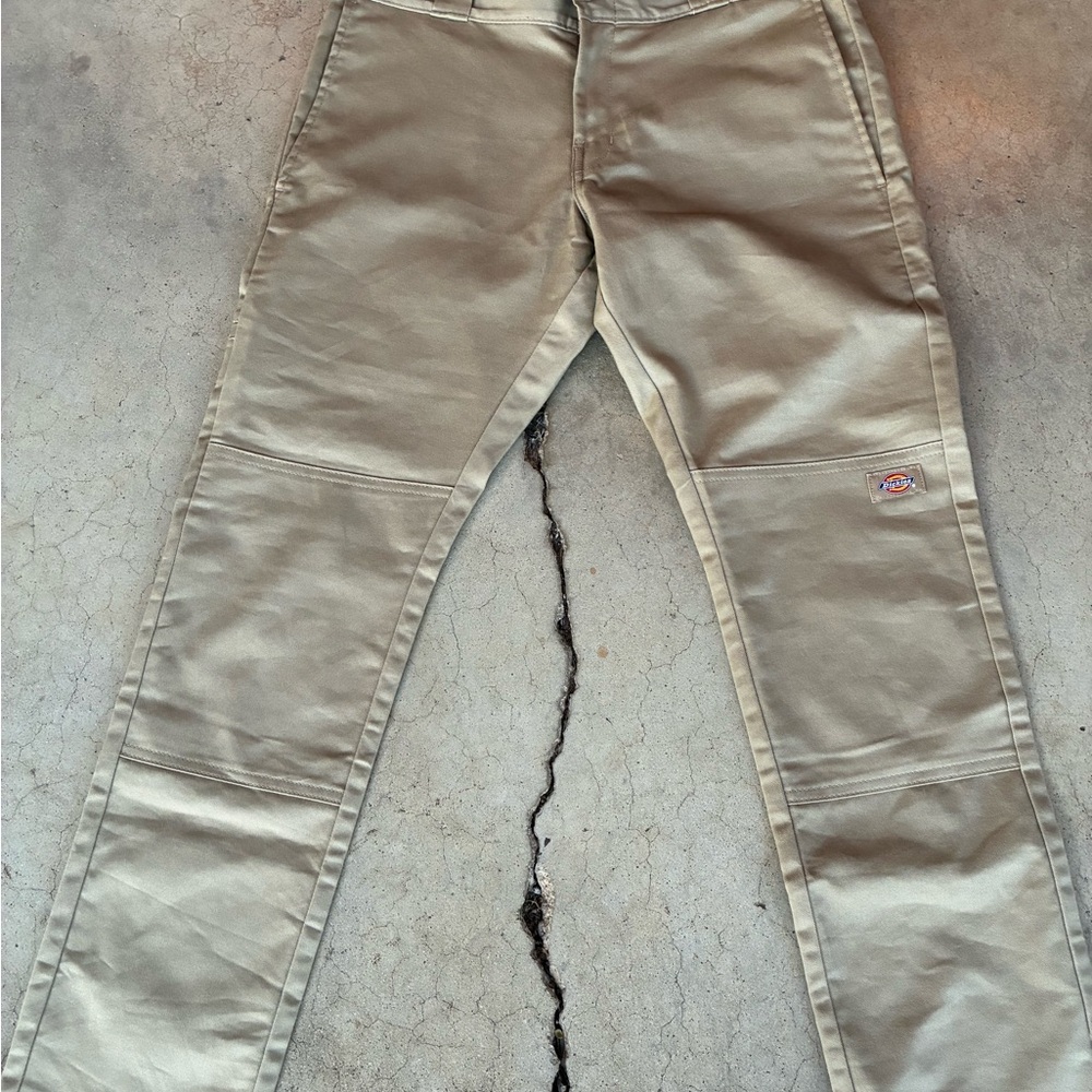 Dickies Men's Khaki double knee